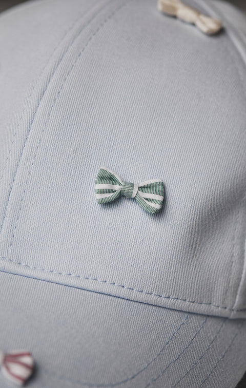 Pap'Atelier blue cap with mini bow ties - Image 3