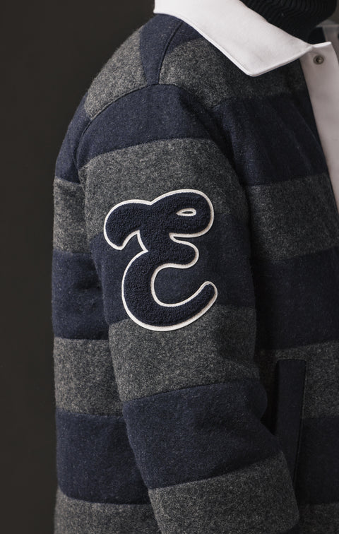 Veste matelassée rayée upcyclée Pap'Atelier - Image 3