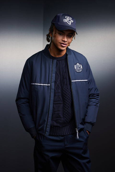 Doudoune marine upcyclée Pap'Atelier - Image 1