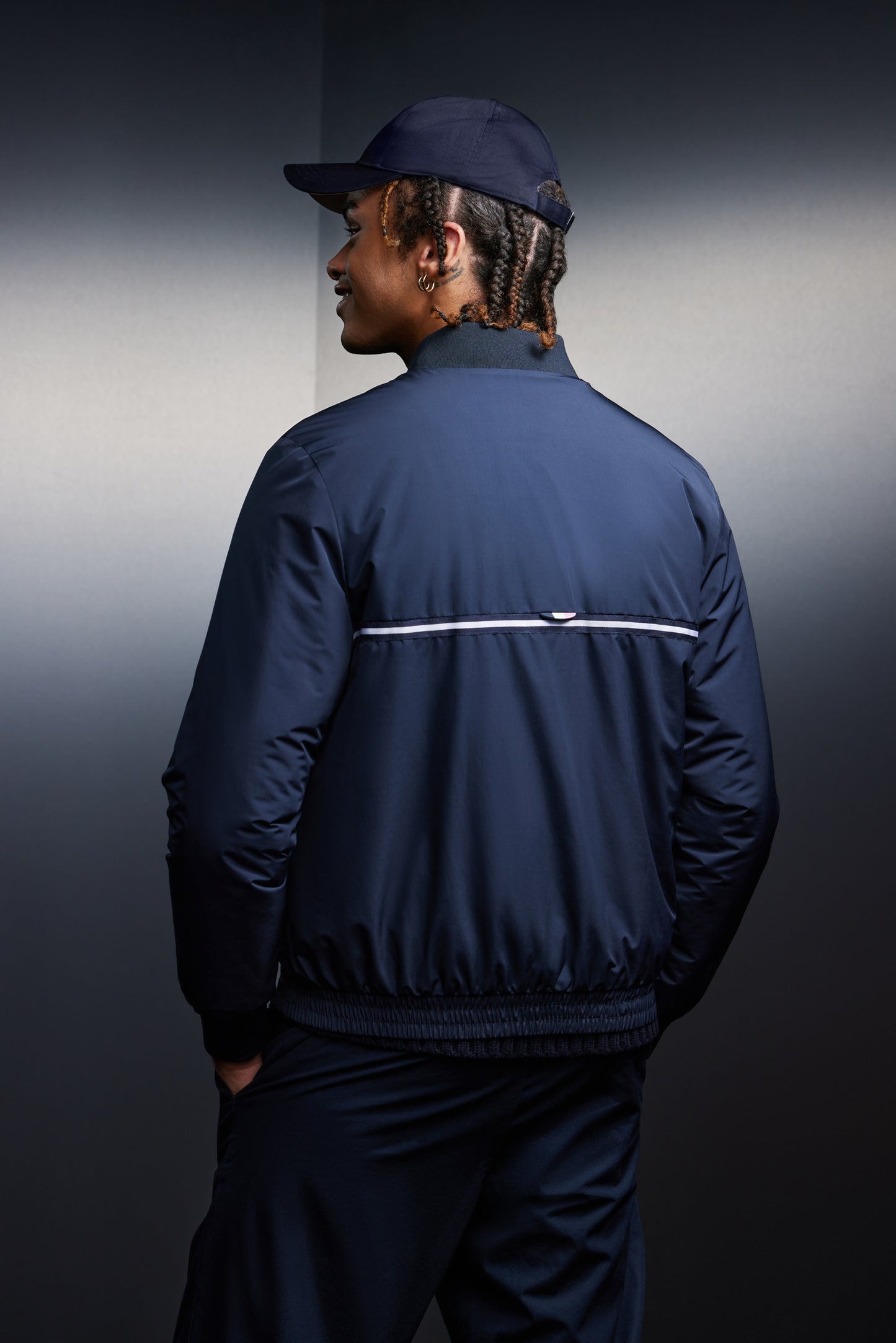 Doudoune marine upcyclée Pap'Atelier