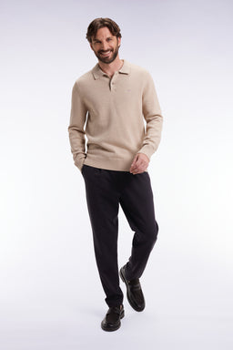 Double-faced jersey pants with black elastic waistband, Modern cut - Image 3