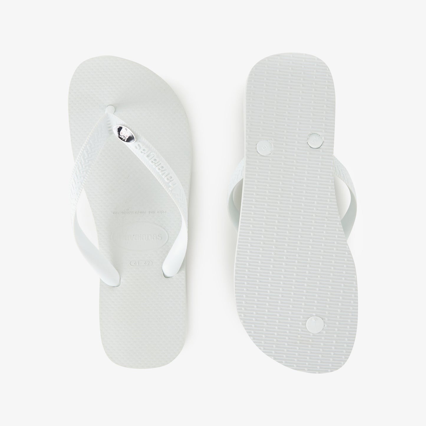 White flip flops