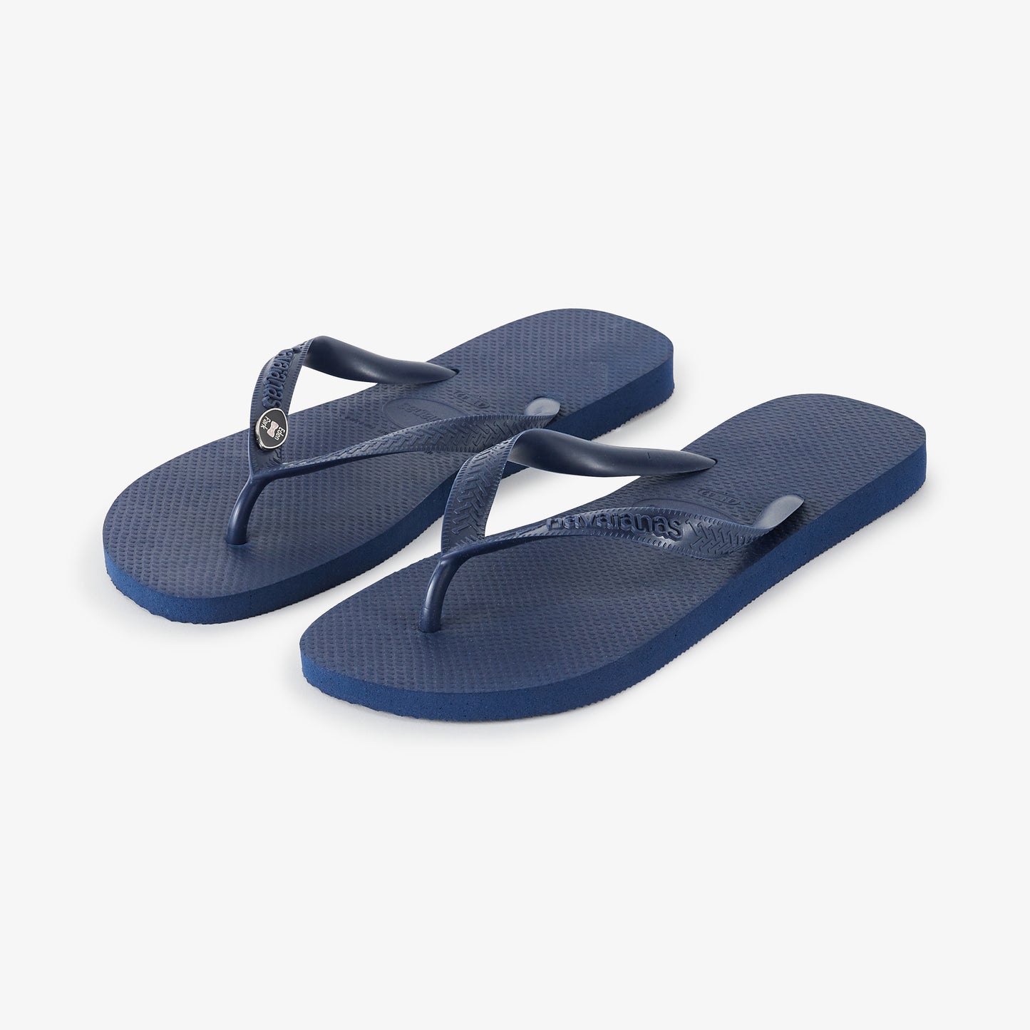 Navy flip flops