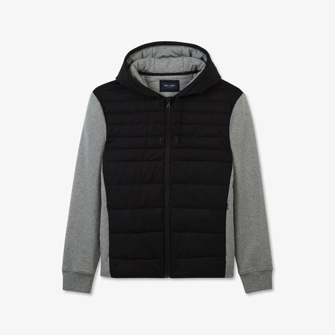 Colour-block zipped sweatshirt with hood - Image 2