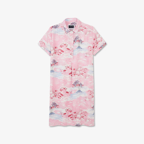 Short-sleeved dress with Hawaii print - Image 2