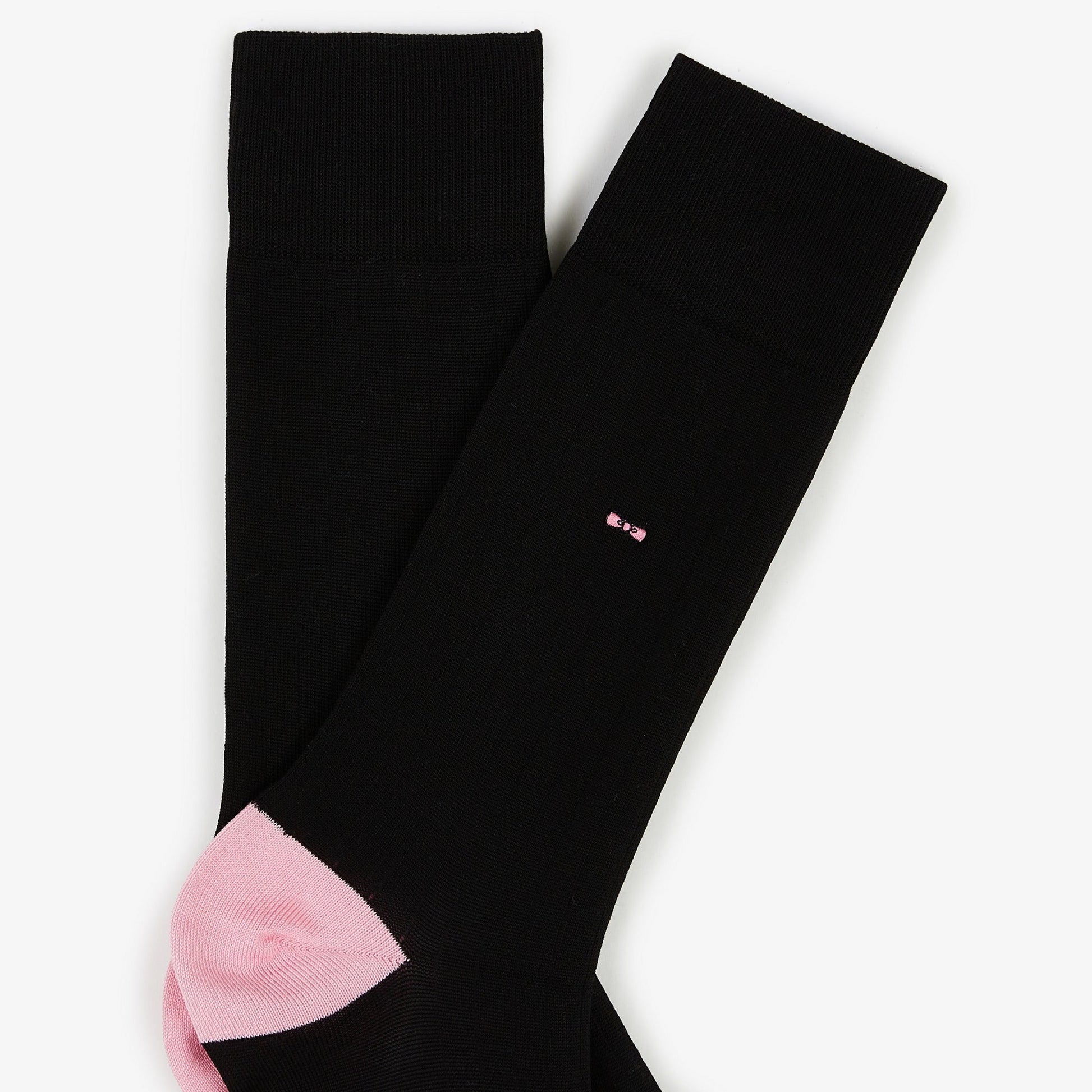 Paire de chaussettes noires côtelées - Image 2