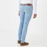 Slim blue jeans