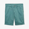 Plain green chino Bermuda shorts