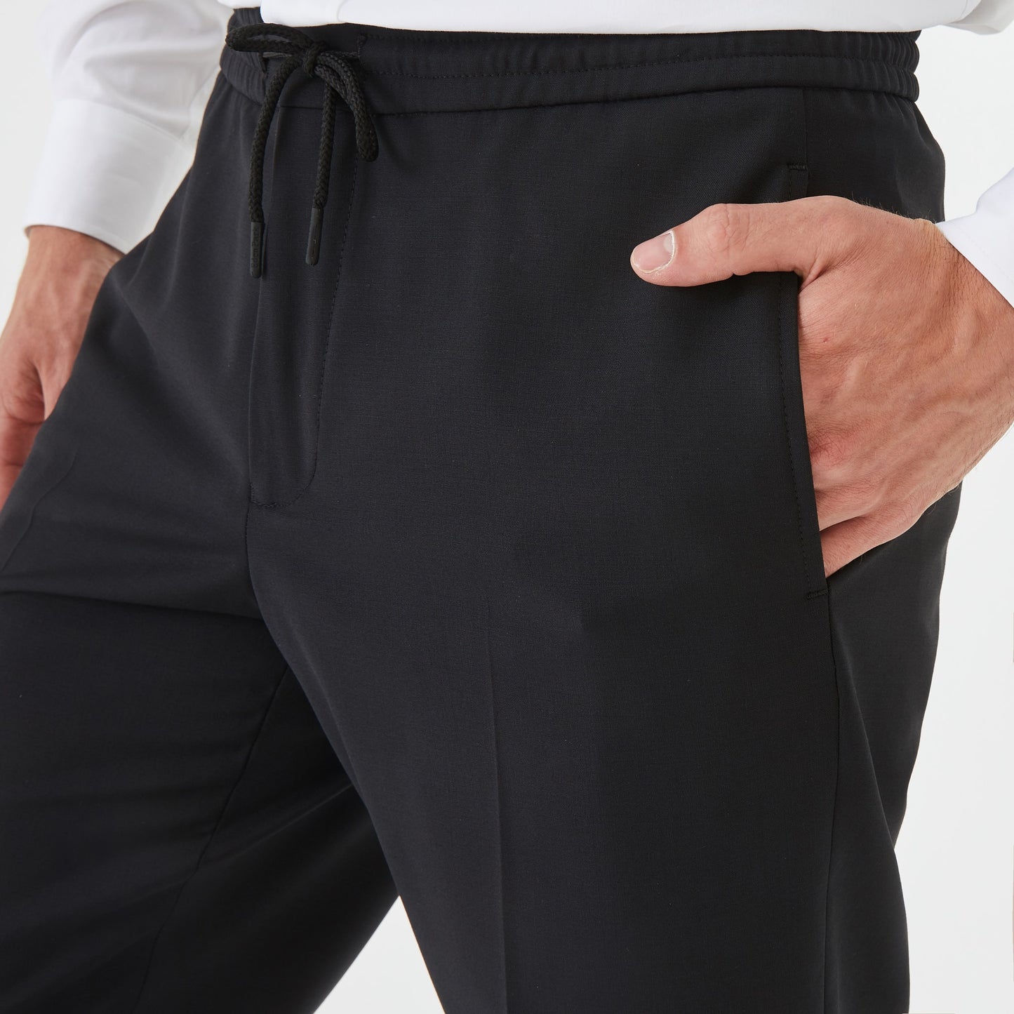 Black suit trousers