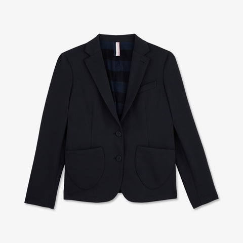Navy 2-piece suit in polyester - Image 2