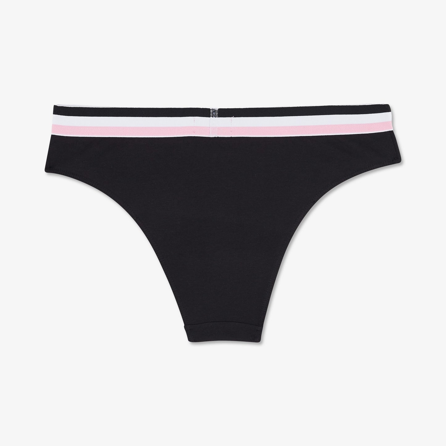 High-cut dark blue panties with contrasting band