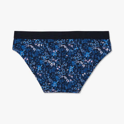 Dark blue panties with floral print - Image 2