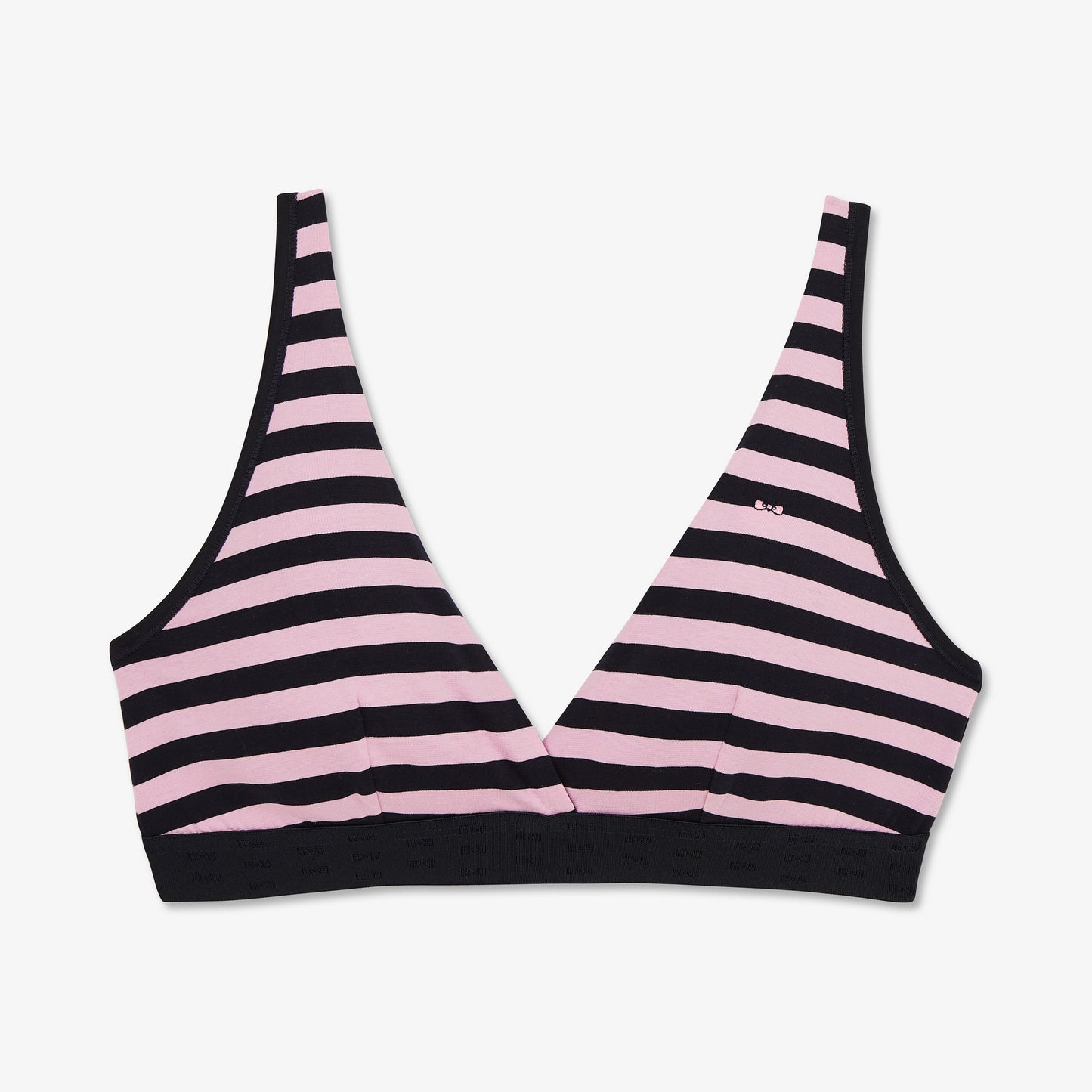 Triangle bra with stripes