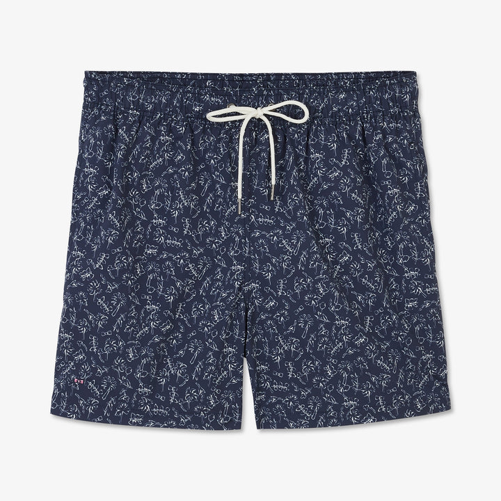 Short de bain imprimé exclusif feuilles alt view
