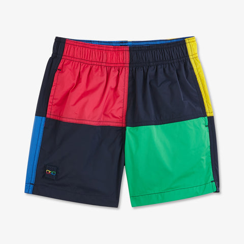 Multicolour colour-block swim shorts - Image 1
