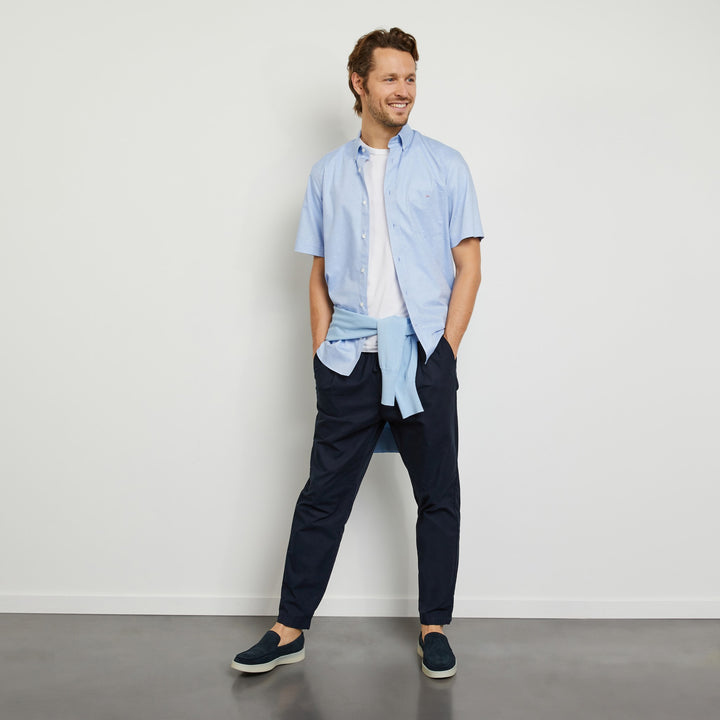 Chemisette en coton bleu