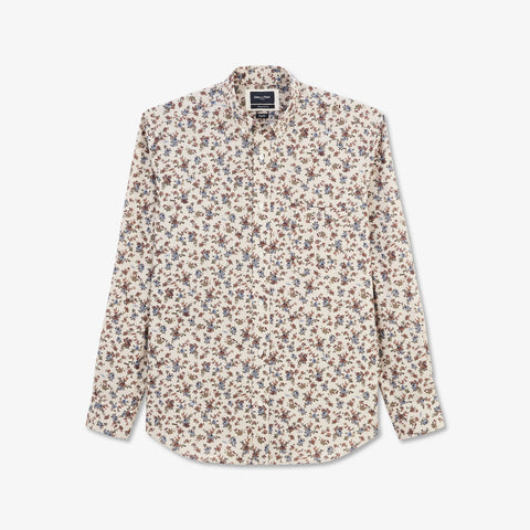 Beige Pima cotton shirt with exclusive print - Image 2