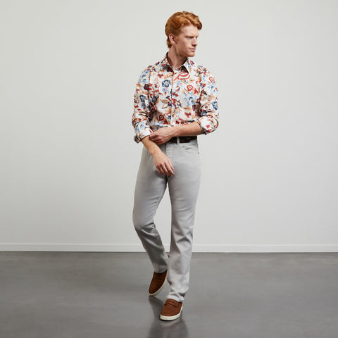 Ecru blouse with a floral print - Image 3