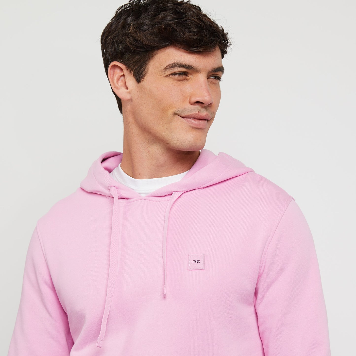 Plain pink sweatshirt with hood