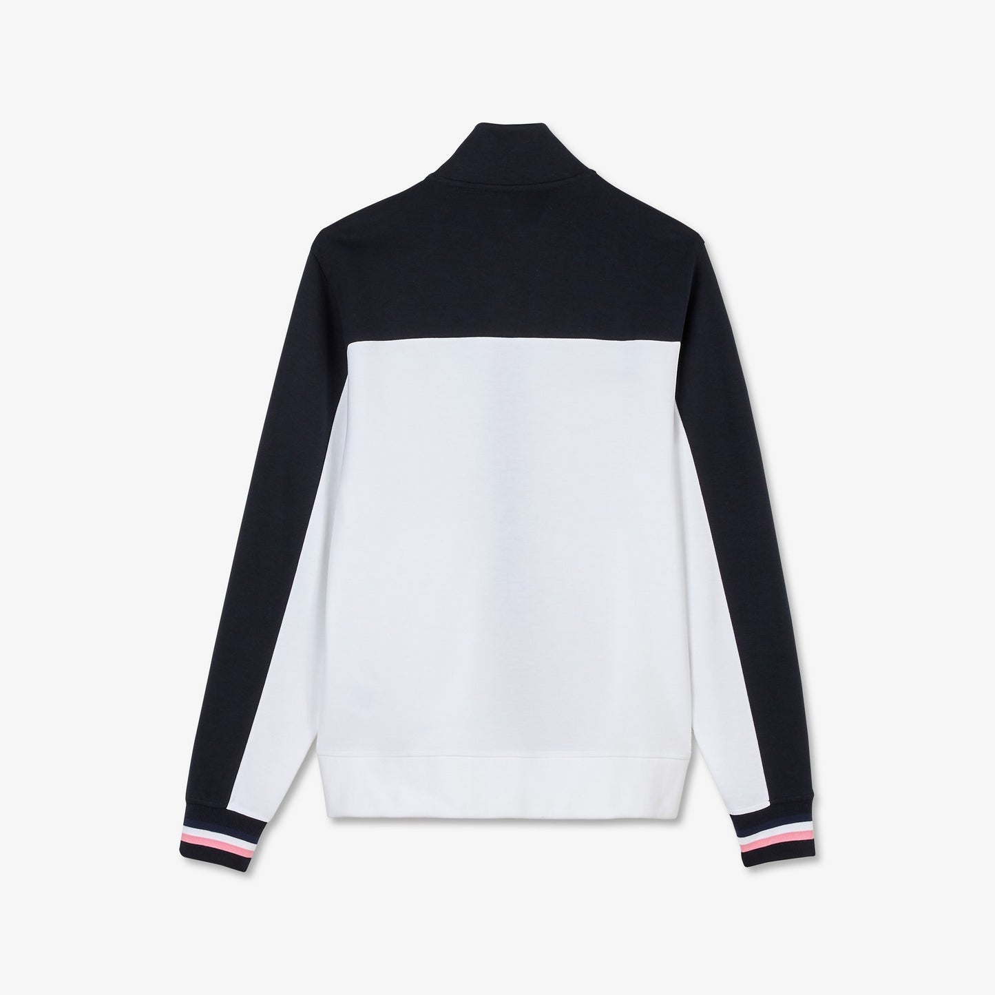 Long-sleeved colour-block zipped sweatshirt