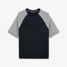 Bi-colour short-sleeved sweatshirt