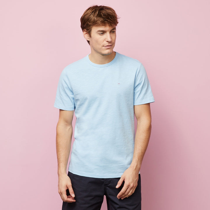 T-shirt manches courtes uni bleu