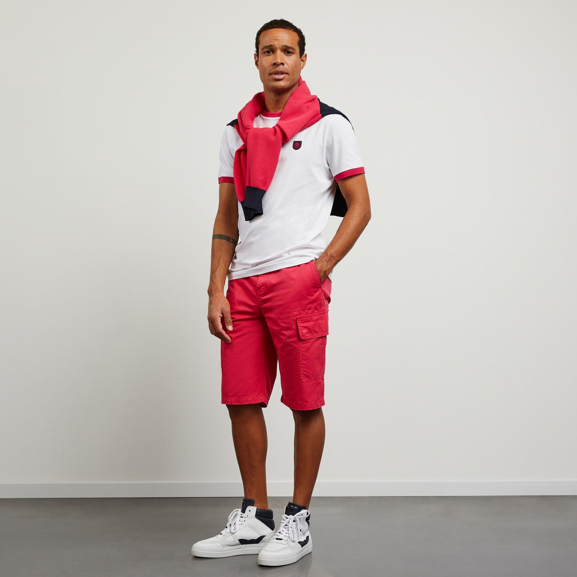 QU Jersey Shorts - Tricolour Outlet