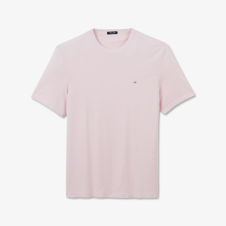 T-shirt rose clair à manches courtes alt view