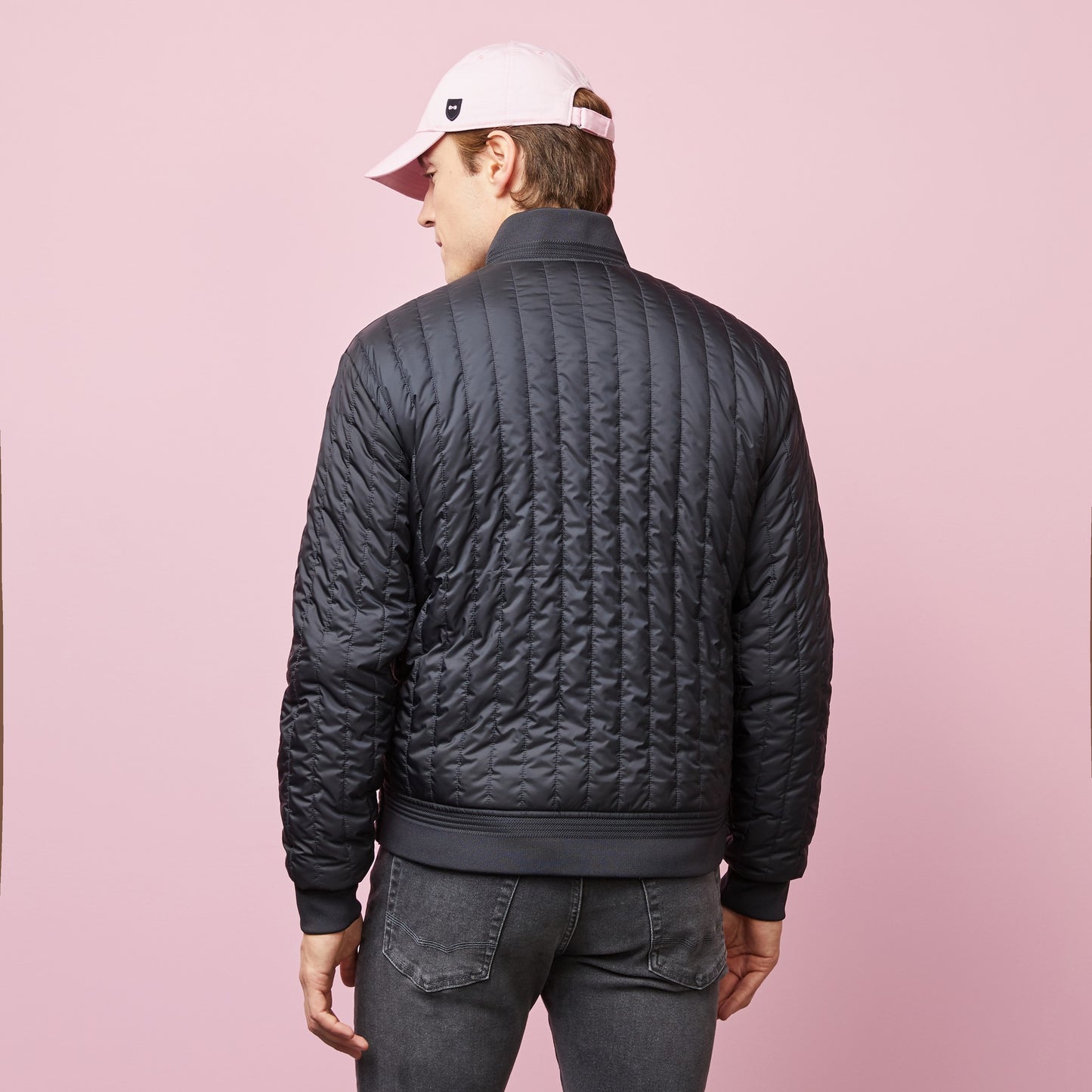 Water-repellent navy-blue jacket