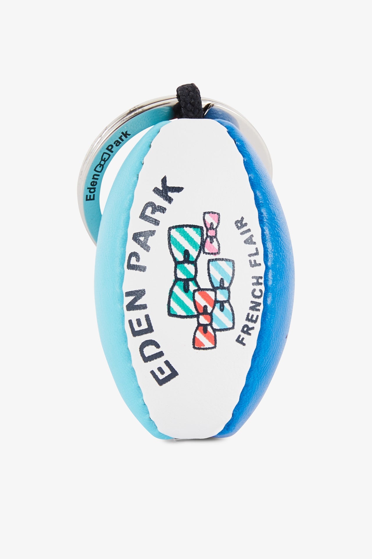 Porte-clés ballon de rugby colorblock sérigraphie - Image 2