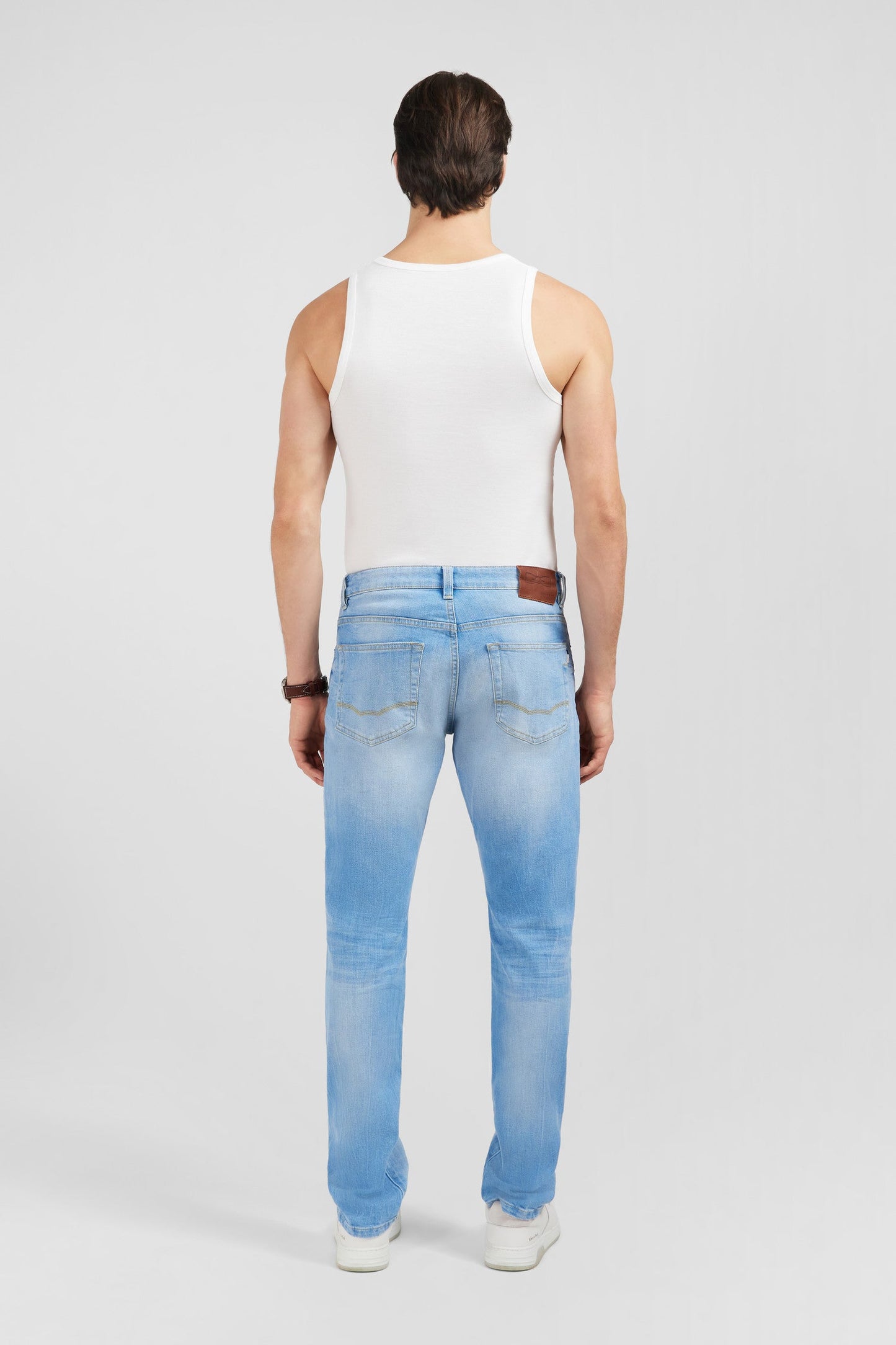 5-pocket straight-leg blue trousers - Image 5