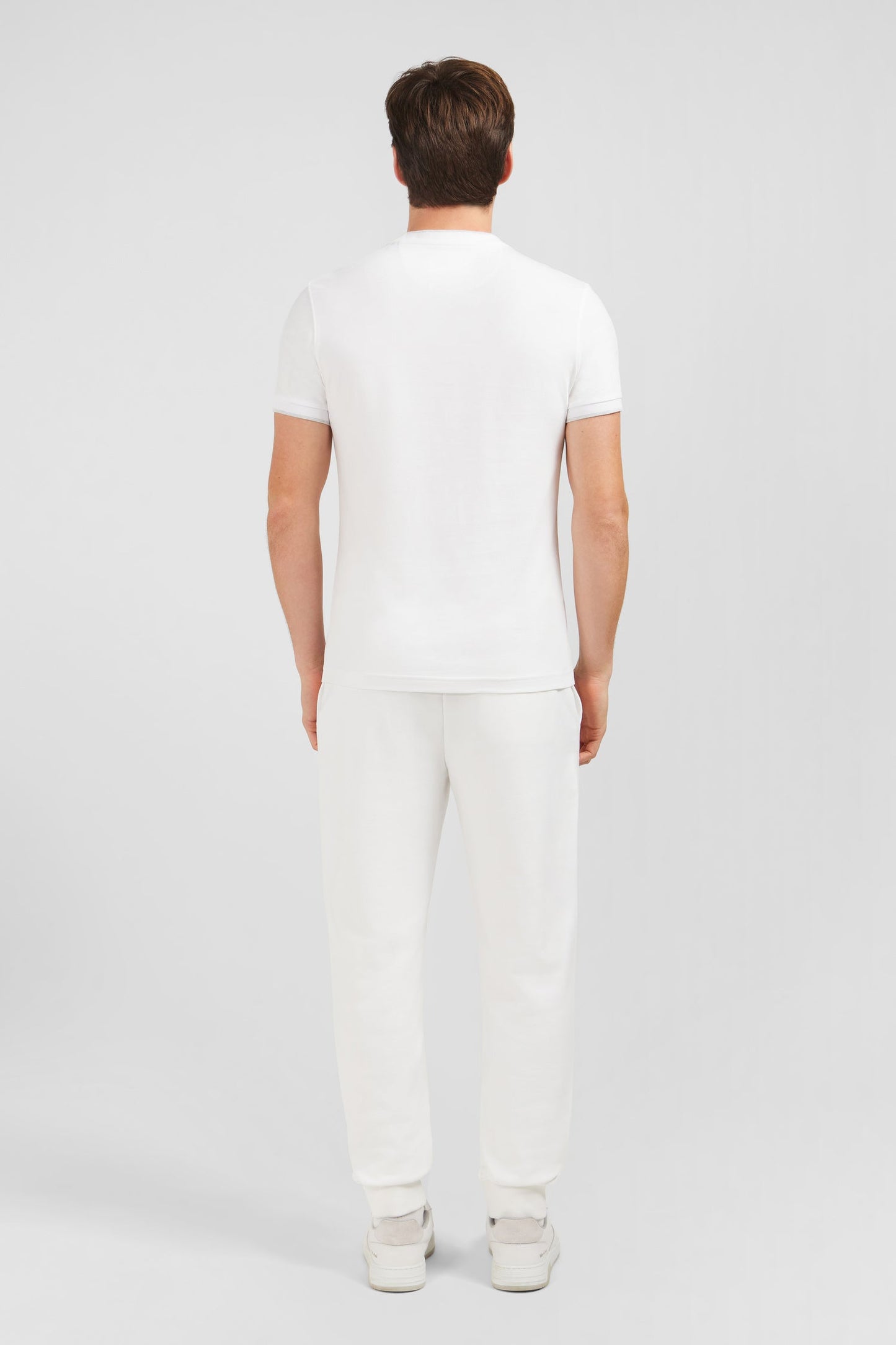 T-shirt blanc uni à manches courtes - Image 4