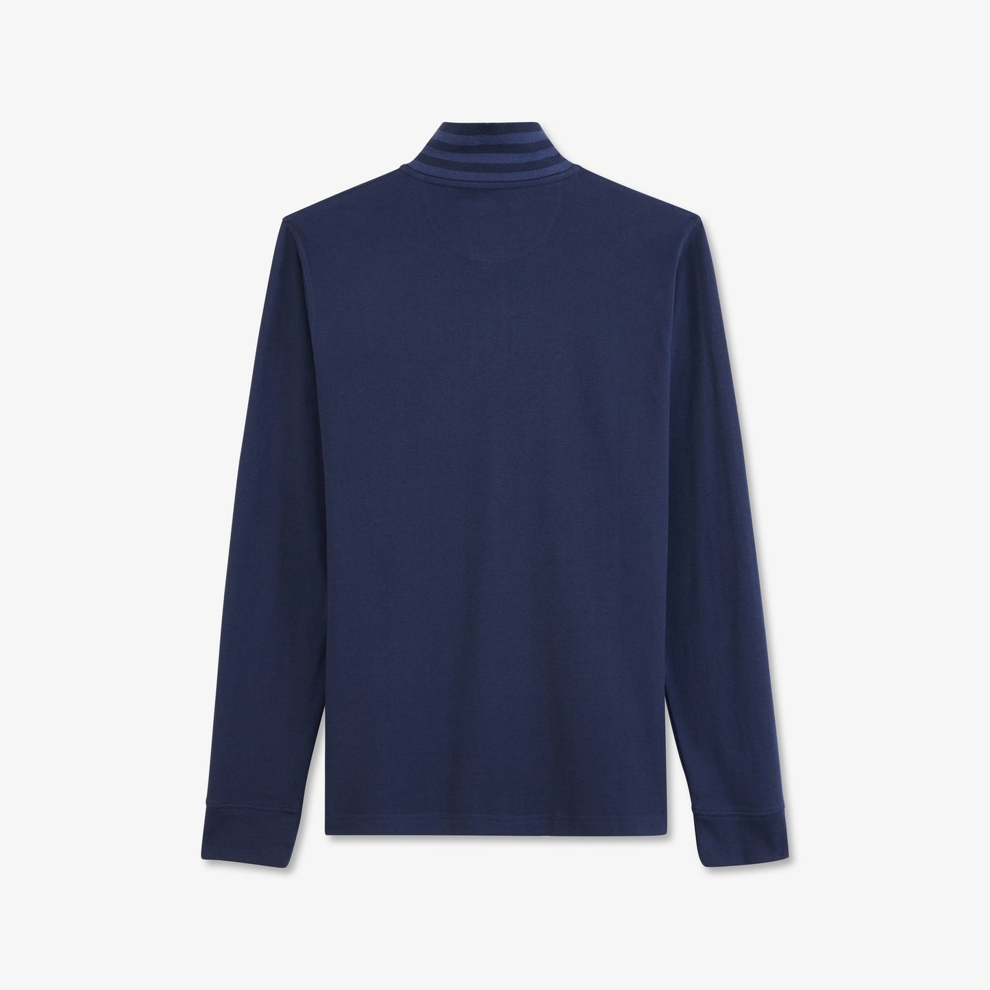 Blue long-sleeved polo
