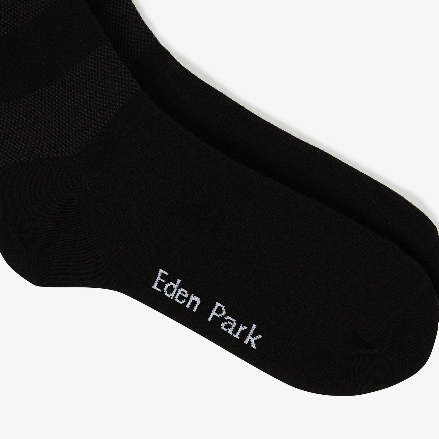 Paire de chaussettes noires rayées unies - Image 3