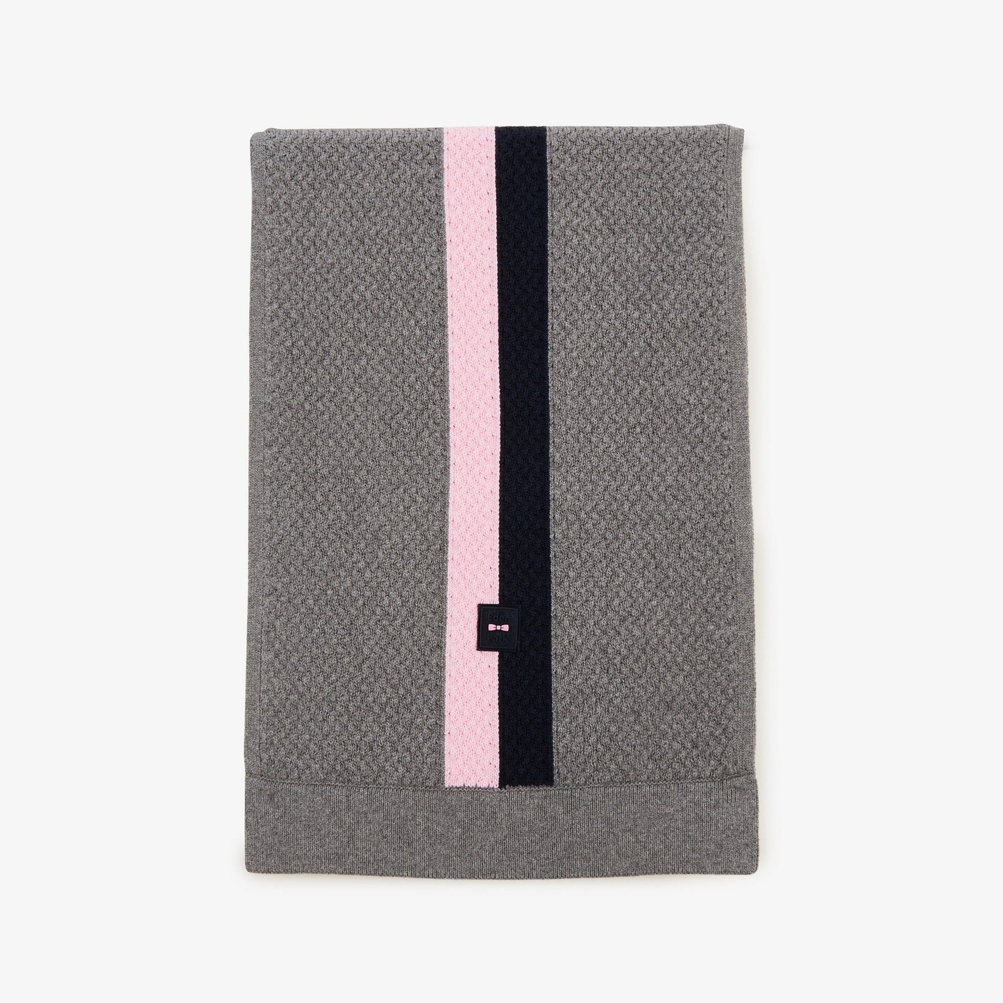 Écharpe grise à bande tricolore - Image 2