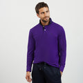 Polo violet manches longues