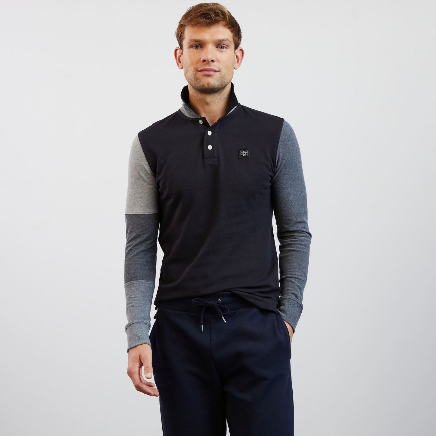 Polo colorblock manches longues - Image 1