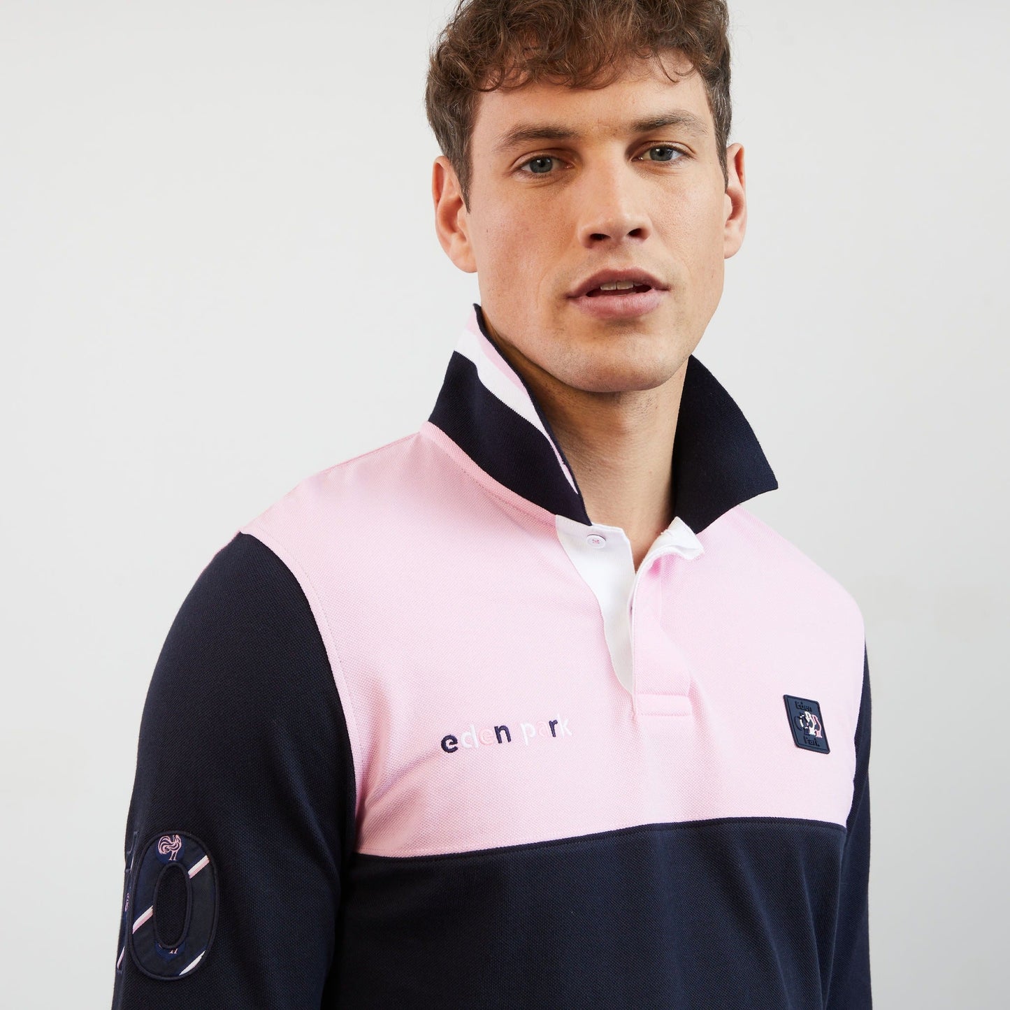 Polo rose colorblock manches longues - Image 6