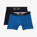 Pack de 2 boxers bleu à pois et bleu marine uni