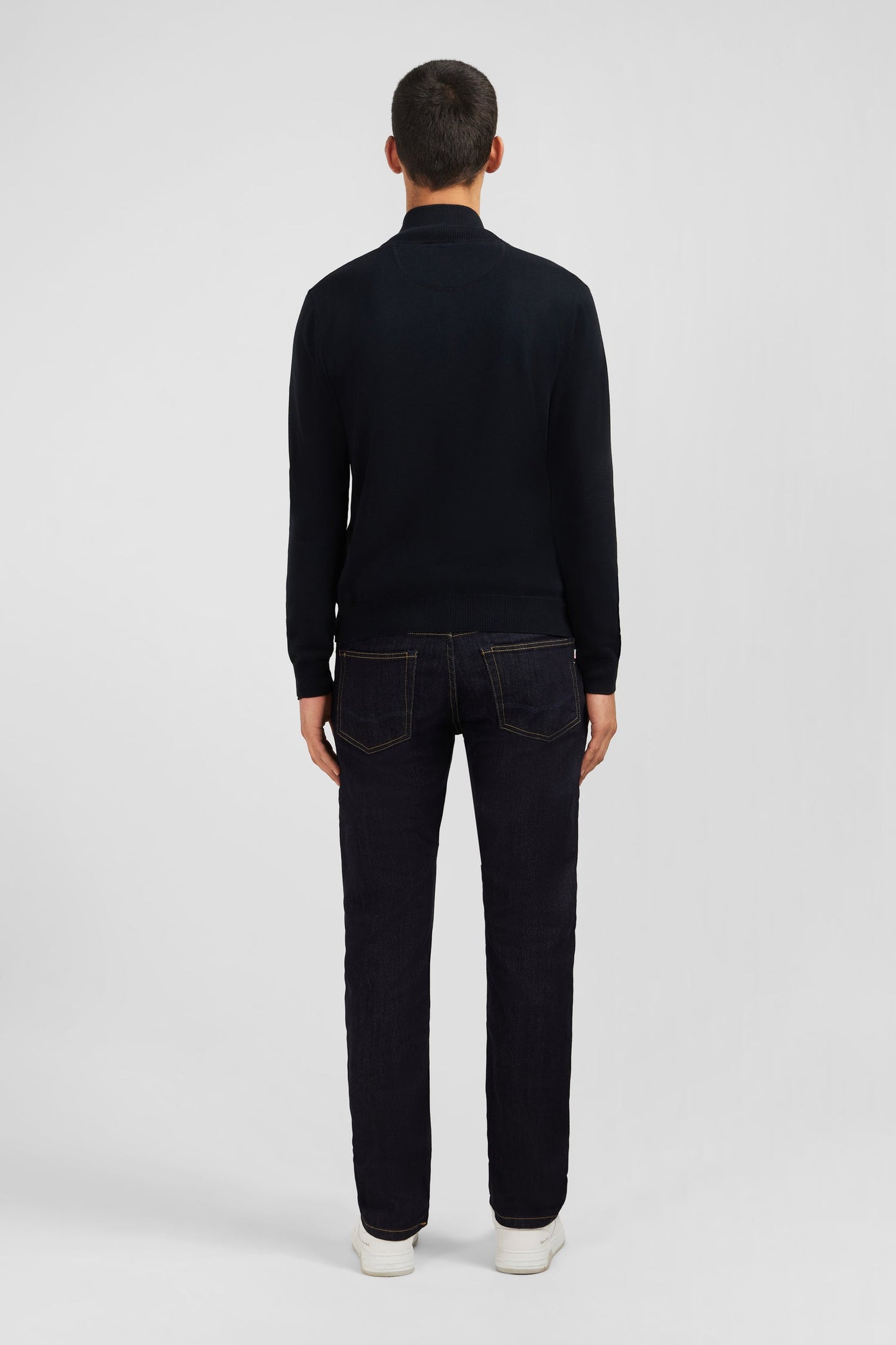 Cardigan noir zippé en coton - Image 4