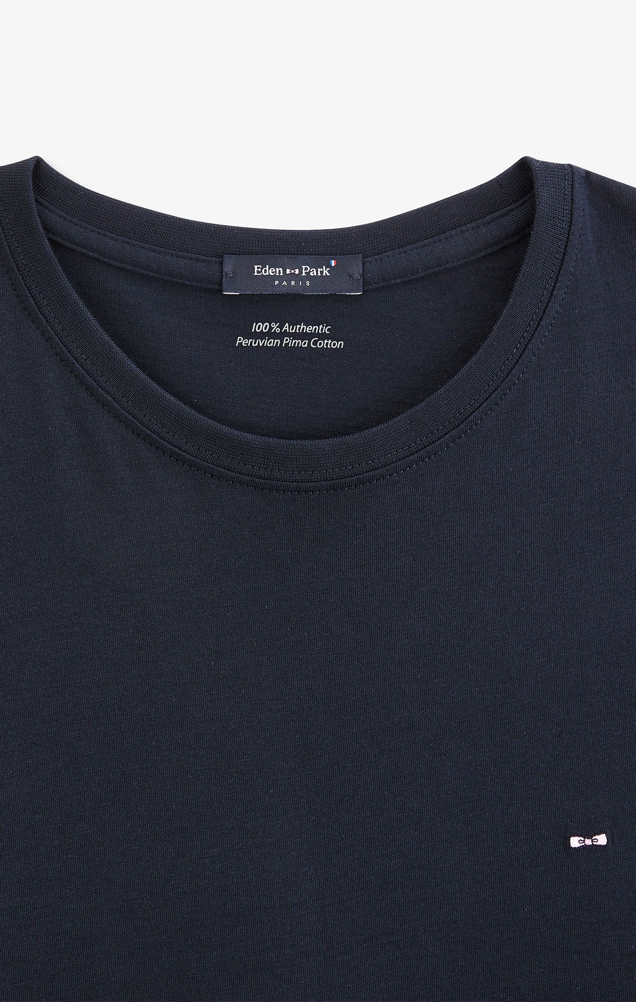 T-shirt bleu marine col rond à manches courtes - Image 7
