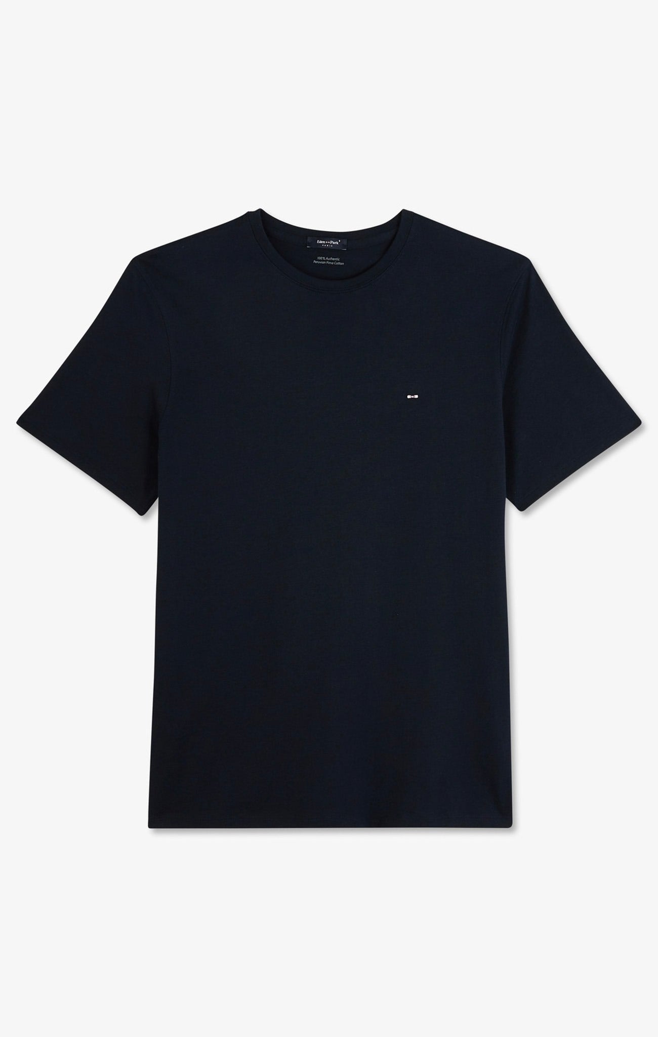 T-shirt bleu marine col rond à manches courtes - Image 2