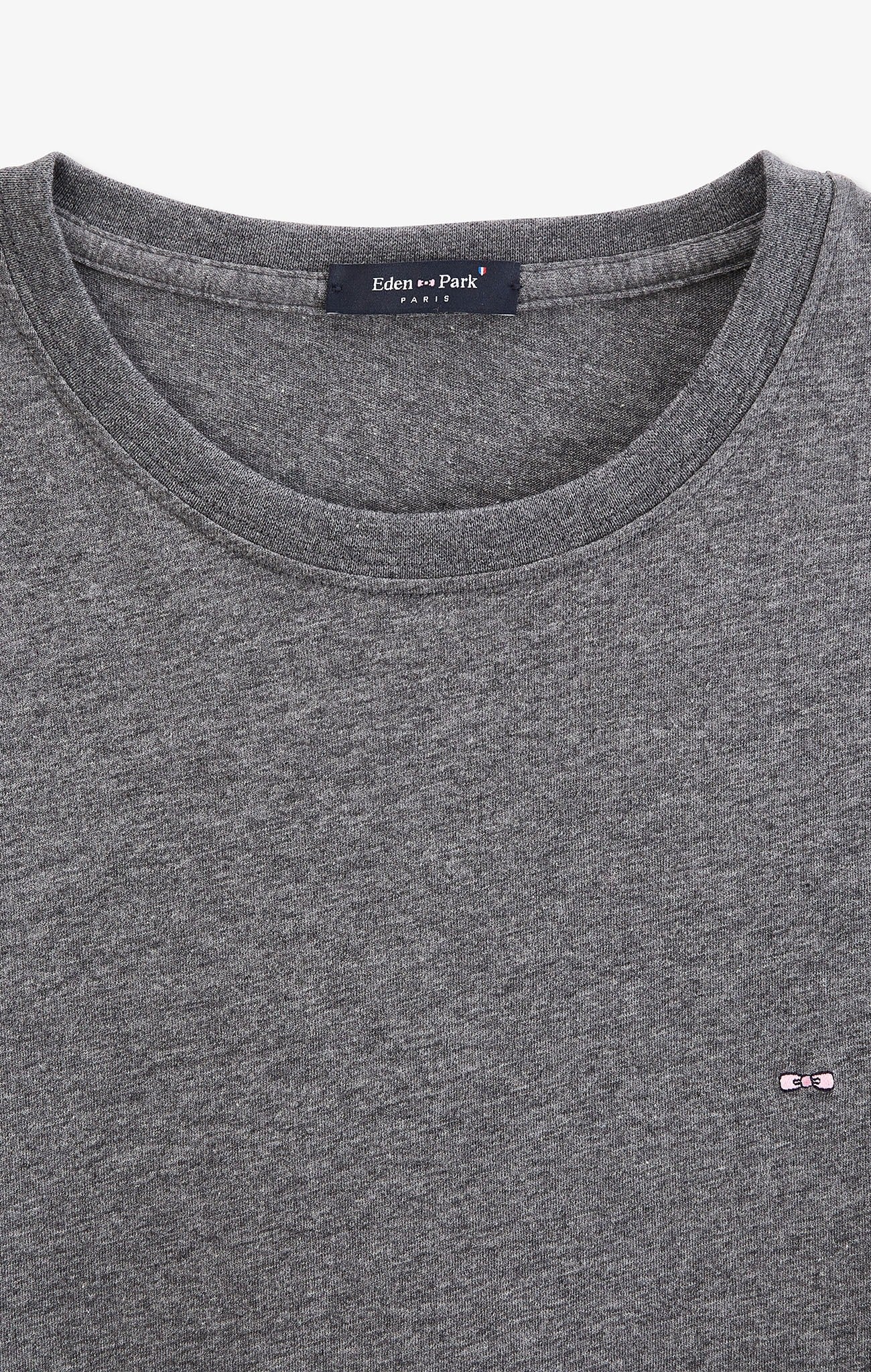 T-shirt gris col rond à manches longues - Image 6