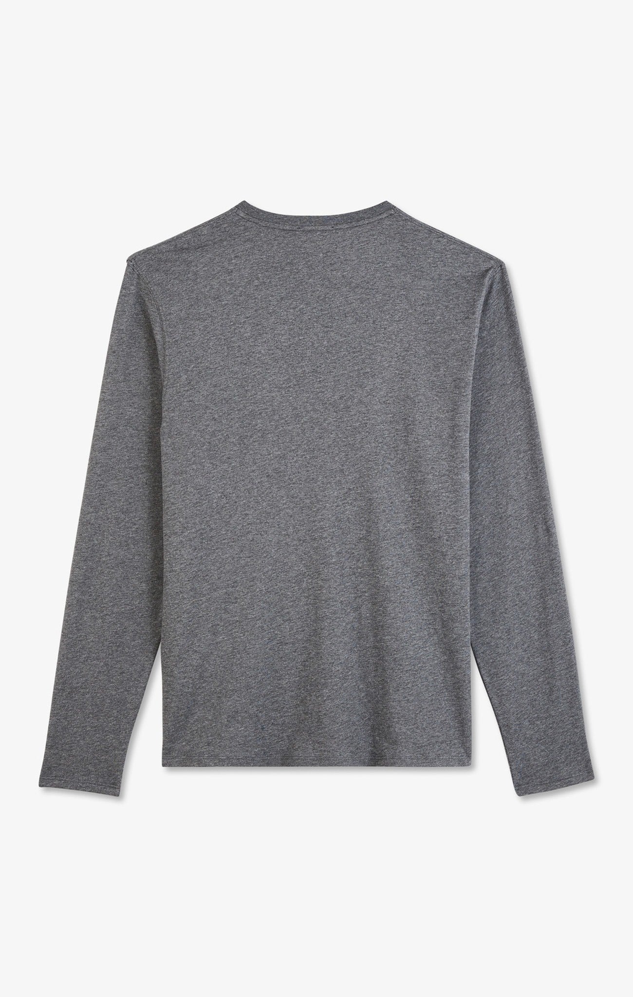 T-shirt gris col rond à manches longues - Image 5