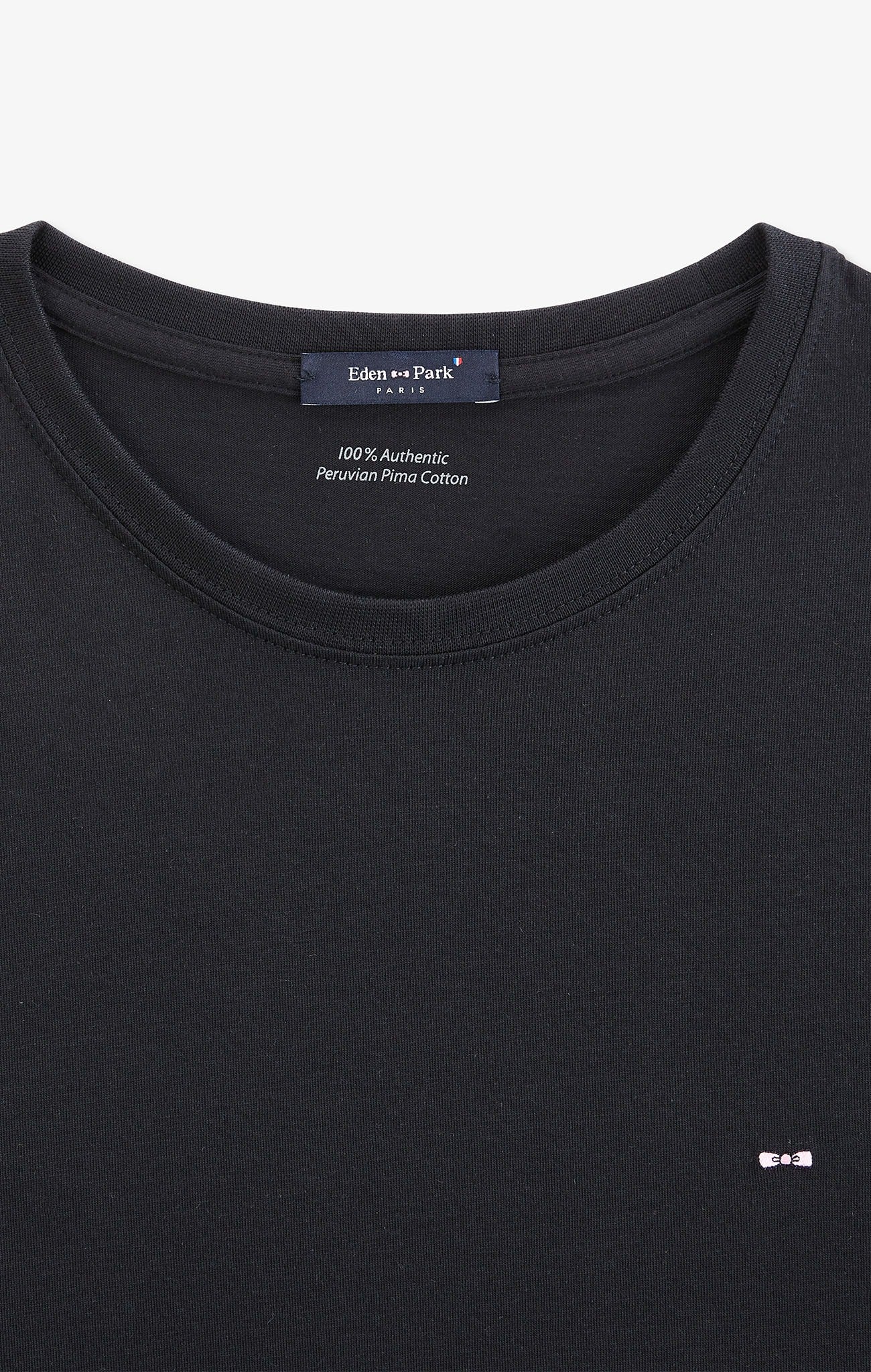 T-shirt noir col rond à manches longues - Image 5