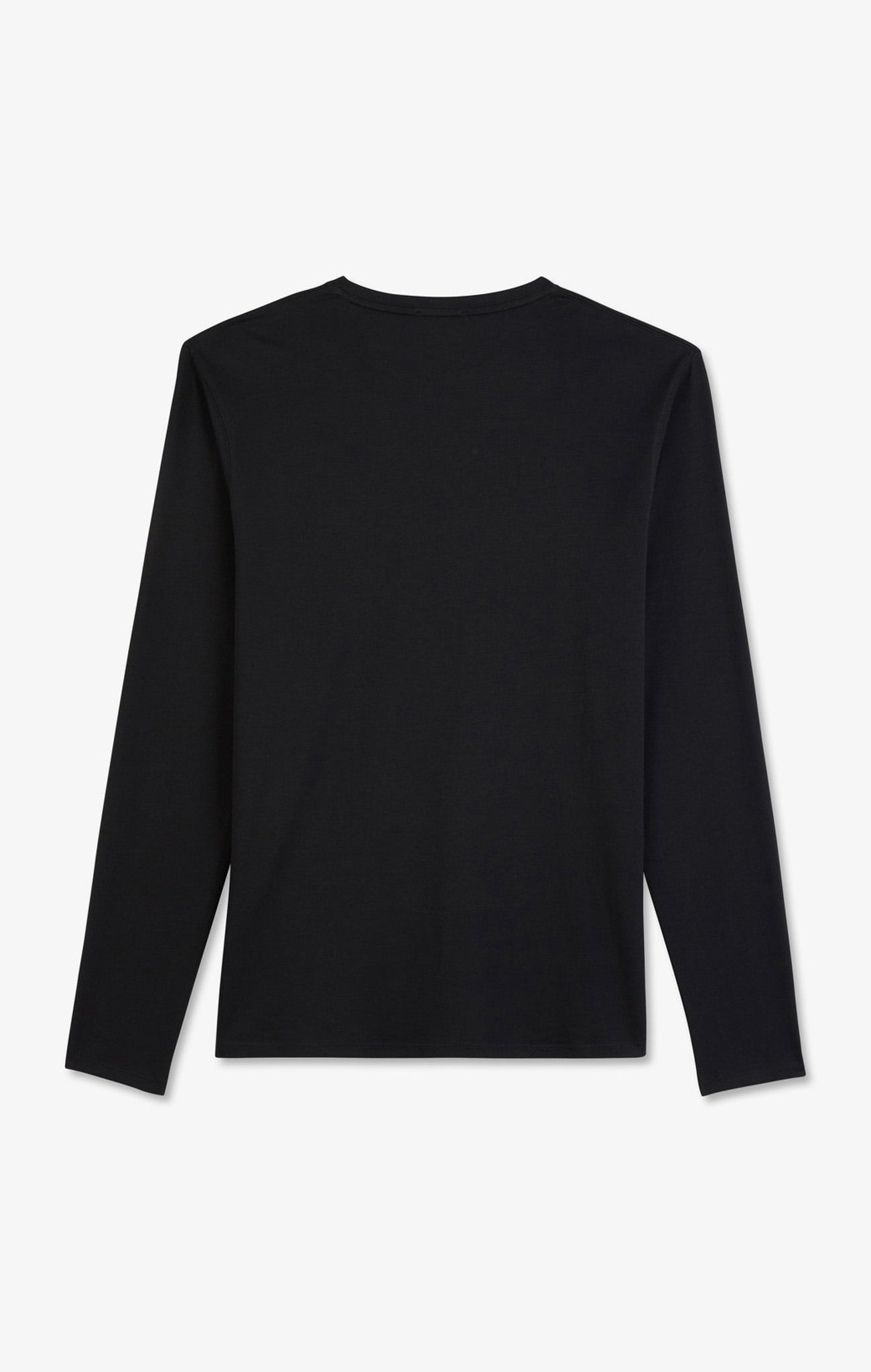 T-shirt noir col rond à manches longues - Image 6