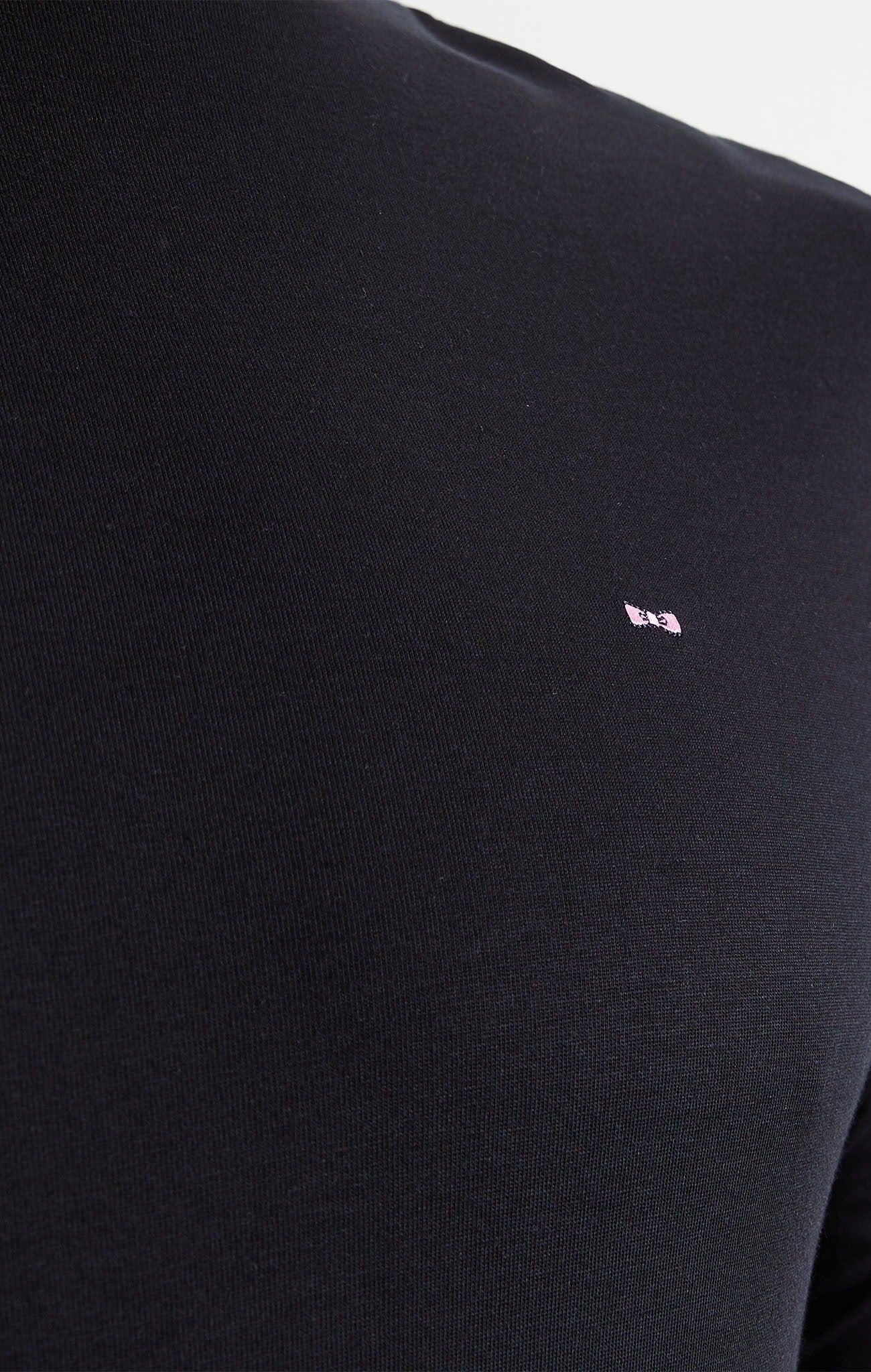 T-shirt noir col rond à manches courtes - Image 7