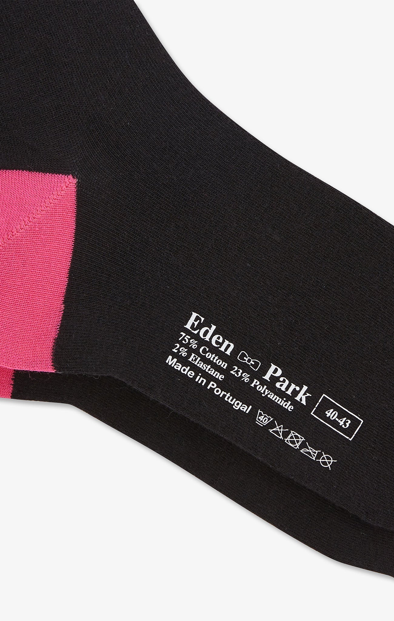 Chaussettes montantes noires color-block - Image 3